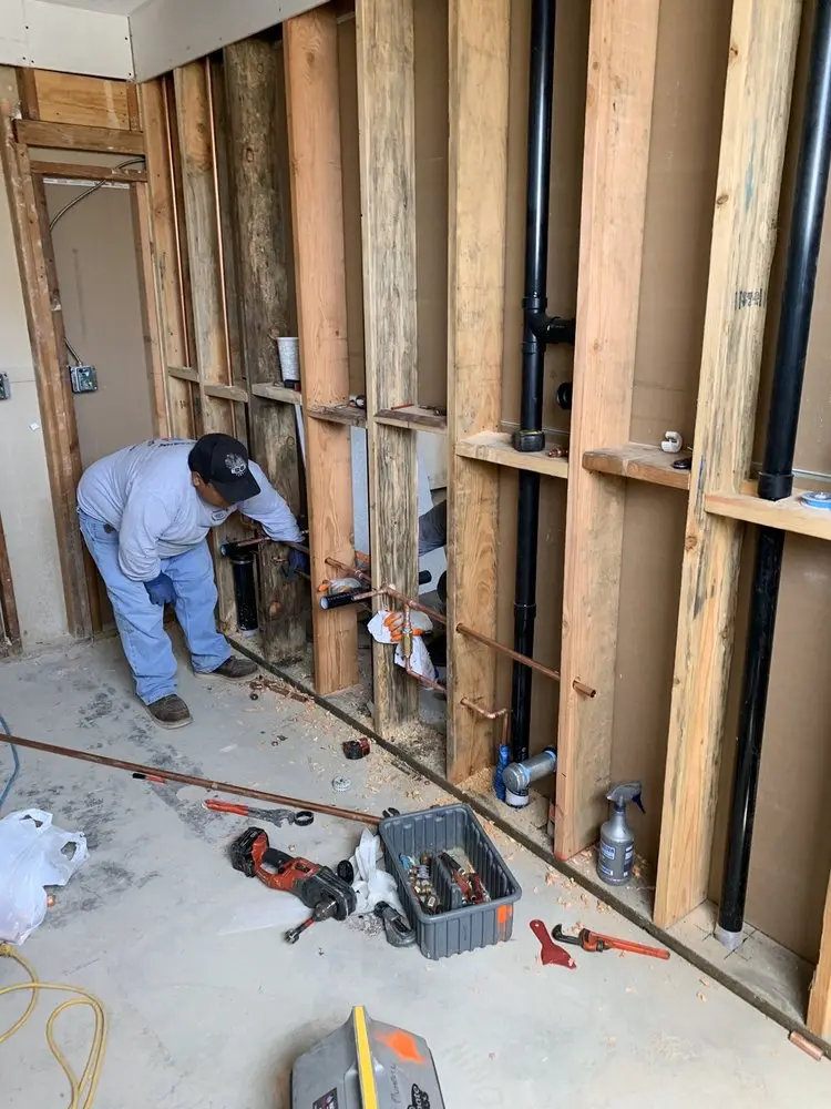 Commercial rough-in plumbing for Water Heater Replacement in Portland